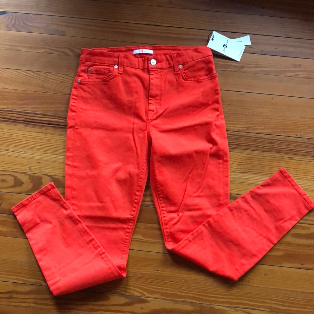 7 for all mankind orange pants